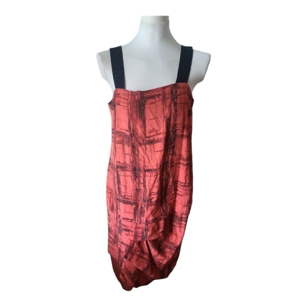 Nwot Vera Wang lavander label Silk Bottom Ruched Sleeveless Dresss 10